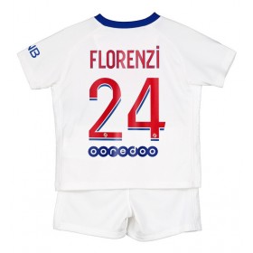 Paris Saint Germain Florenzi 24 Bambino Maglia Trasferta 2020/2021 Manica Corta (+ Pantaloncini)